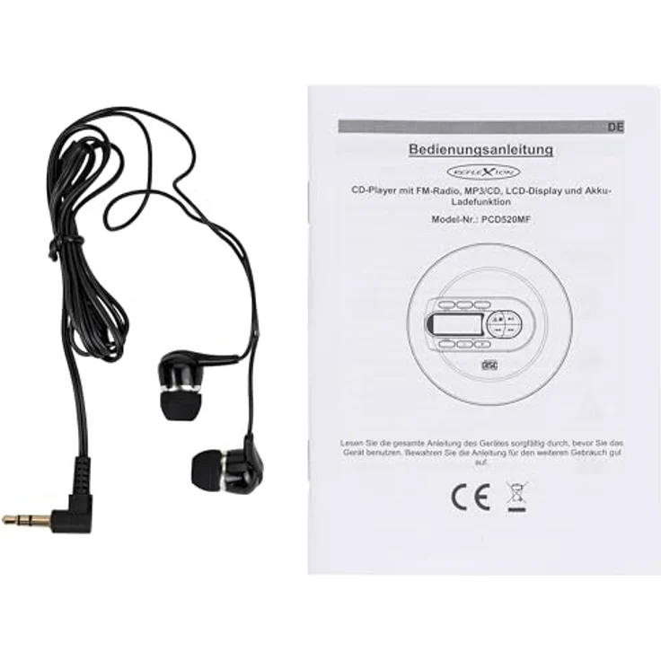 Reflexion PCD520MF/BL Tragbarer CD-Player, unterstützt CD, CD-R, CD-RW und MP3, blau – Bild 4