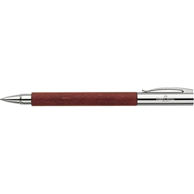 Faber-Castell Ambition Birnbaum, Schreibstift aus rötlich-braunem Birnbaumholz mit hochglänzendem Metallgriff und austauschbarer Mine – Bild 2