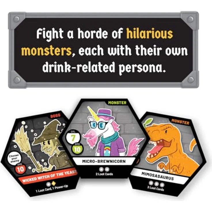 Magni Heroes of Barcadia, Brettspiel für 2 bis 6 Spieler, basierend auf Plättchen mit interaktivem Getränkekonzept – Bild 5