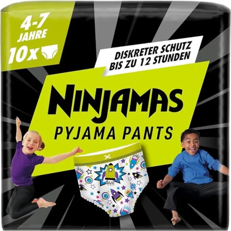 Pampers Ninjamas Pyjama Pants, Höschenwindeln für Kinder, 17-30 kg, Spaceships, 10 Stück