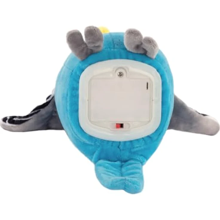 Idena 40359 Plappertier Wellensittich, blauer Plüschvogel, spricht nach und bewegt Flügel, 18 cm, batteriebetrieben – Bild 5