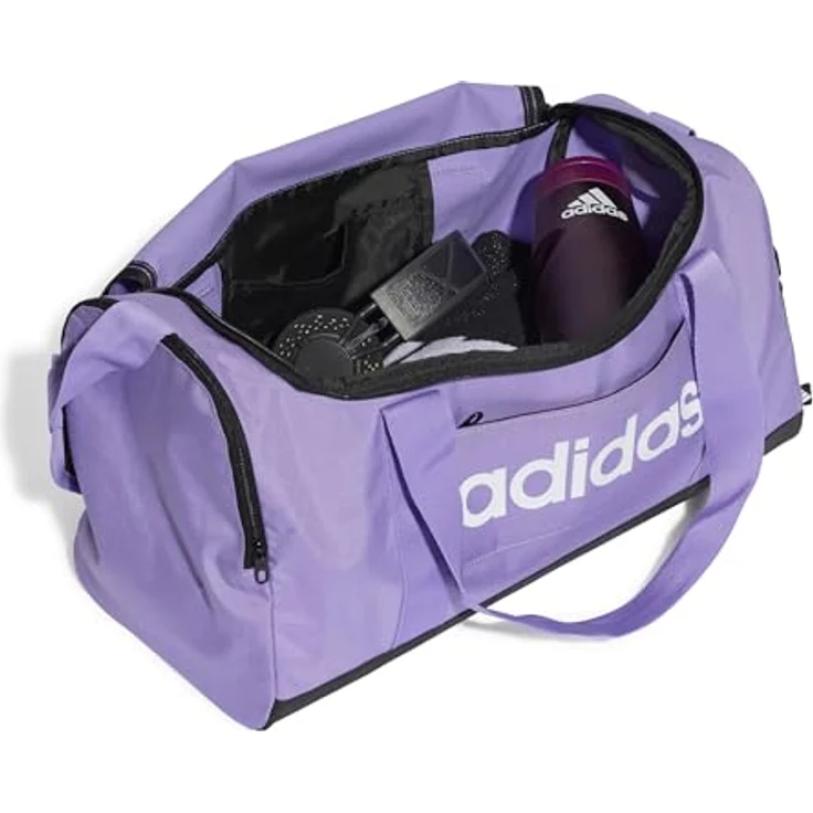 adidas Performance Sporttasche LINEAR DUFFEL S, Kindersporttasche mit Schuhfach, grau – Bild 6