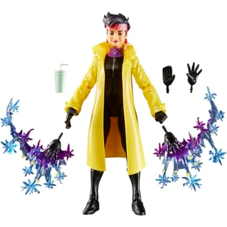 Hasbro Marvel Xmen Legends ENT 2, Jubilee Sammelfigur mit 5 Accessoires und über 20 Bewegungspunkten, Retro-Blister-Packung – Bild 1