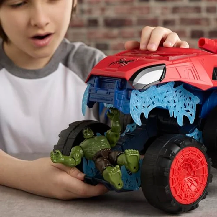 Spider-Man Spider-Man Movie Armored Vehicle, 2-in-1 Super Chompin' Tank mit Projektil-Abschussfunktion und Cockpit für 2 ActionVerse-Figuren – Bild 6