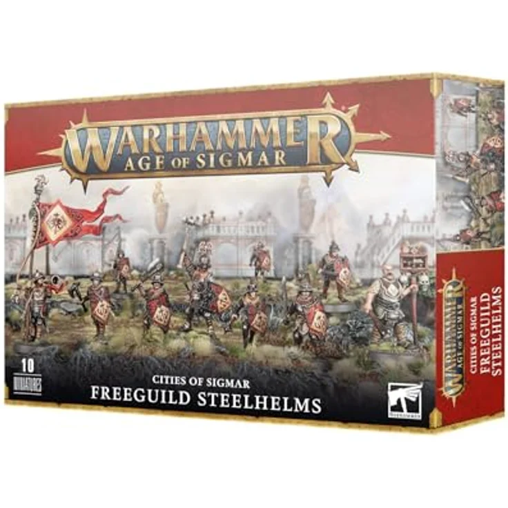 Games Workshop Cities of Sigmar: Freeguild Steelhelms, langlebiges Spiel Zubehör in Silber und Gold