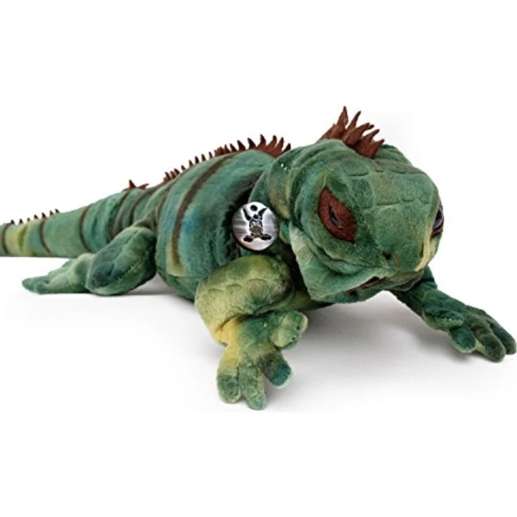Kuscheltiere.biz Leguan Kuscheltier grün Iguana Echse Plüschtier 68 cm GRISU - Naturrealistisches Plüschtier aus hochwertigem Polyesterplüsch – Bild 4