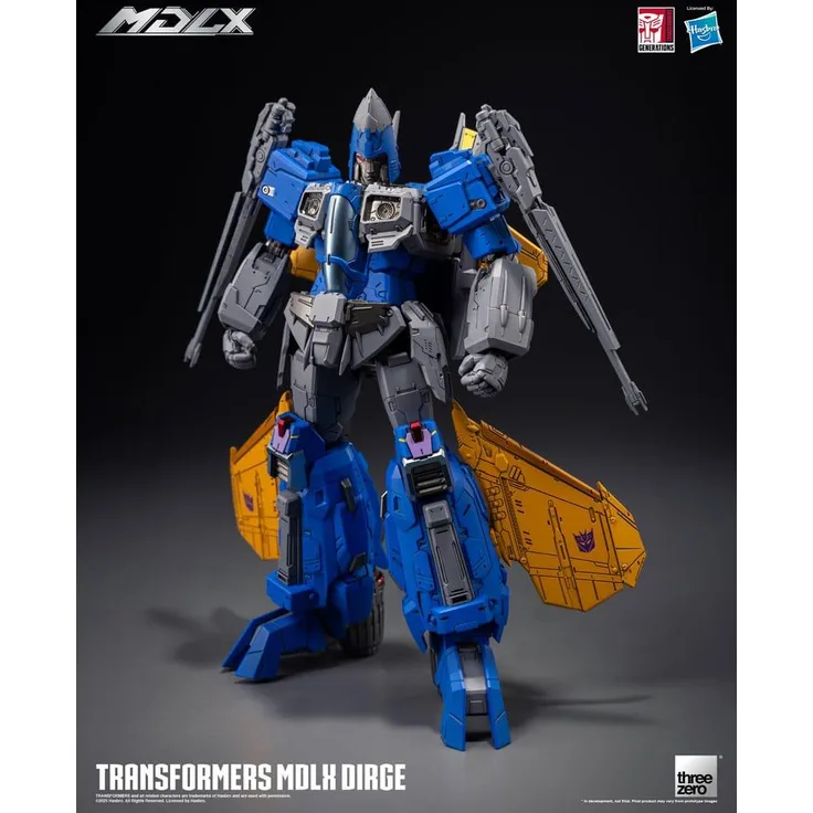 THREEZERO Transformers MDLX Actionfigur Dirge, 20 cm, mit Zubehör in Fensterbox, aus ABS, POM, PVC, Zinklegierung und Metallteilen