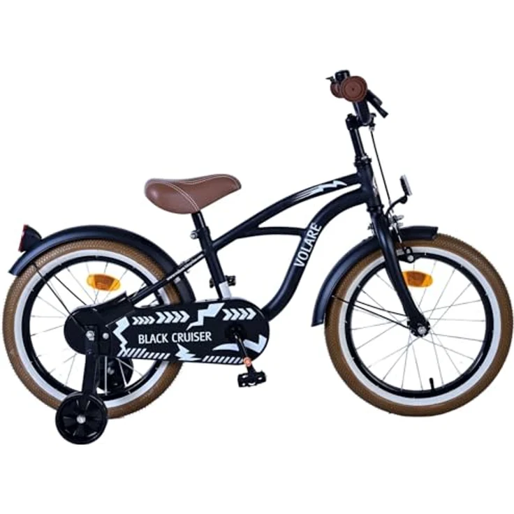 Volare Black Cruiser Kinderfahrrad - Jungen - 16 Zoll - Schwarz – Bild 1