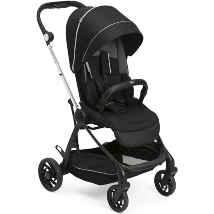 Chicco One4Ever Lounge, Faltbarer Kinderwagen von 0-4 Jahren mit verstellbarer Rückenlehne, automatischem 1-Schritt-Verschluss, max. 22kg, natürliche Bambusstoffe, elegantes Design – Bild 1