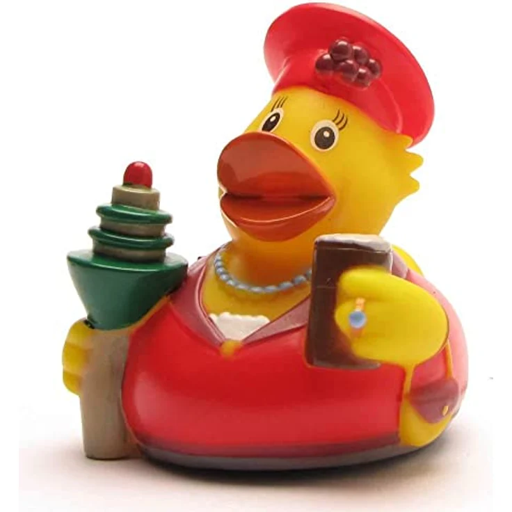 Duckshop Badeente - personalisierbar (Düsseldorf Ente) mit Wunschtext bis 10 Zeichen, Maße: 8 x 7 x 7,5 cm, Vinyl – Bild 3