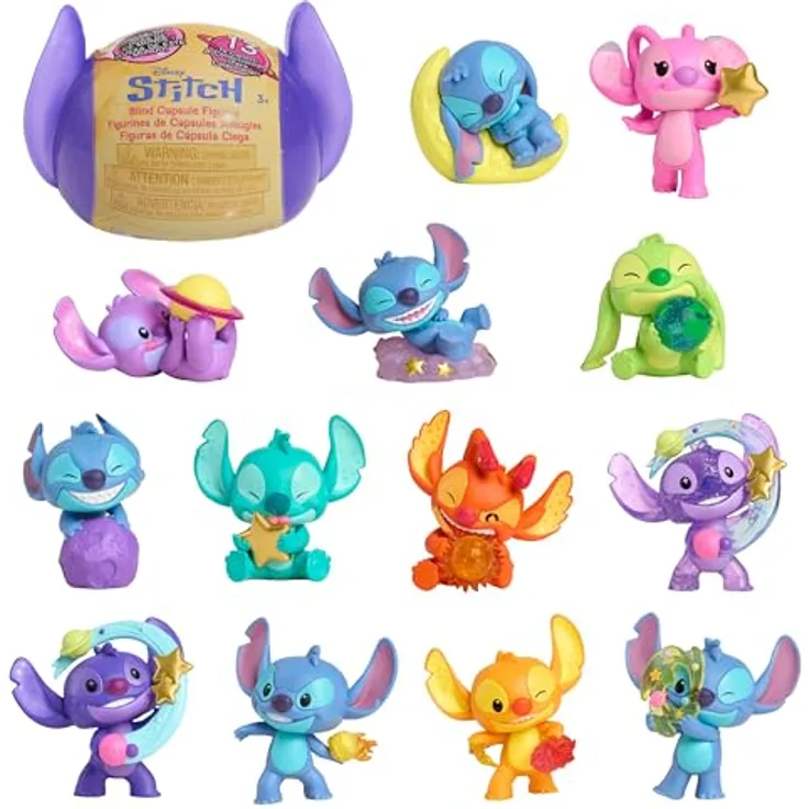 Just Play Disney Stitch Outta This World Sammelkapsel mit Mini-Figur, 5 cm, Überraschungsbox für Sammler, lila, für Kinder ab 3 Jahren