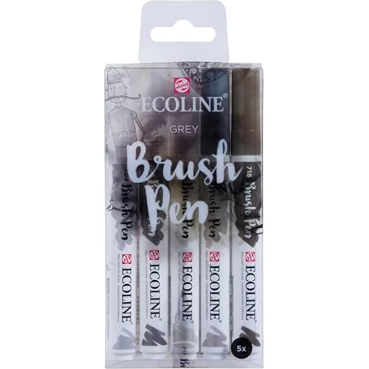 Talens Ecoline 5 brush pens "Grey" - Preisvergleich – Bild 1