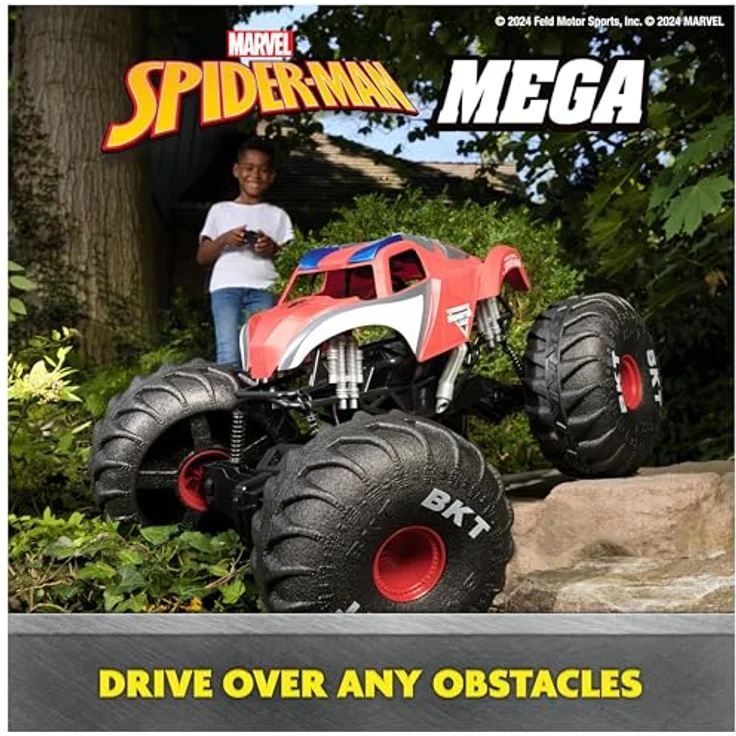 Monster Jam Remote Control Vehicle Mega Spiderman, RC Auto mit Spiderman Design – Bild 3