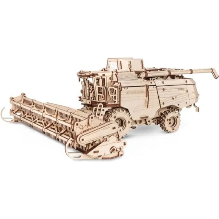 EWA Eco-Wood-Art GETREIDEERNTEMÄHDRESCHER GH800, 3D-Holzpuzzle DIY-Bausatz mit 864 Teilen, für Jugendliche und Erwachsene, ohne Kleber erforderlich, aus hochwertigem Sperrholz, 527x458x187 mm