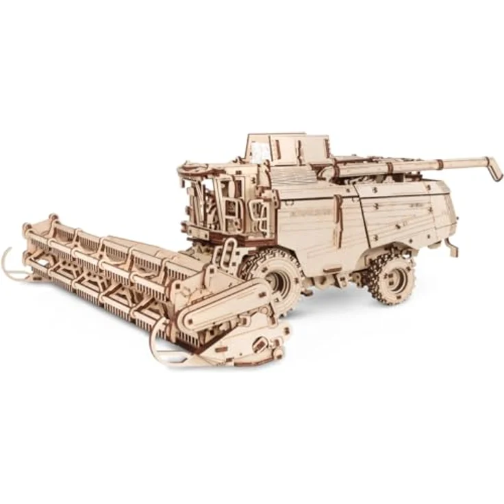 EWA Eco-Wood-Art GETREIDEERNTEMÄHDRESCHER GH800, 3D-Holzpuzzle DIY-Bausatz mit 864 Teilen, für Jugendliche und Erwachsene, ohne Kleber erforderlich, aus hochwertigem Sperrholz, 527x458x187 mm – Bild 1