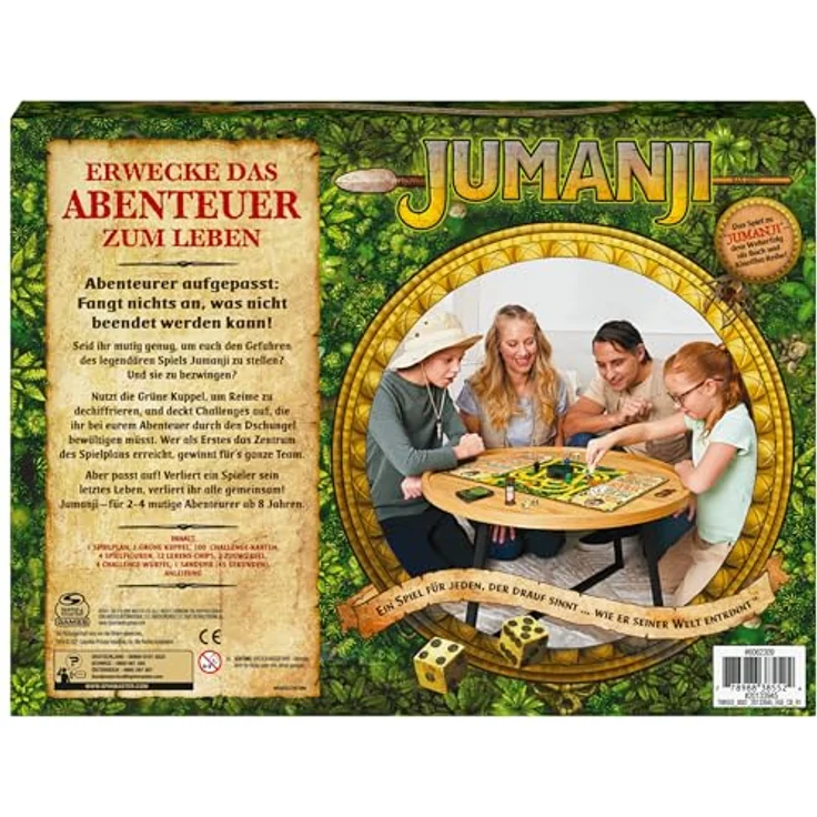 Spin Master Jumanji - deutsche Neuauflage Brettspiel, das actiongeladene Familienspiel für 2–4 mutige Abenteurer ab 8 Jahren – Bild 9