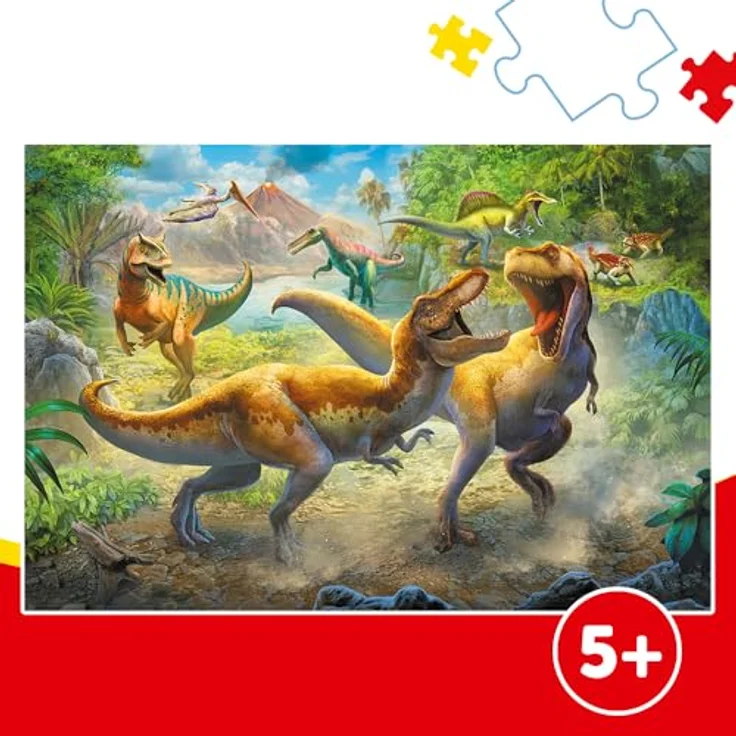 Trefl Puzzle, Kampf gegen Tyrannosaurier, 160 Teile, für Kinder ab 5 Jahren, aus sicheren Materialien – Bild 2