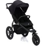 Fillikid Jogger & Sportwagen Run, bis 22 kg belastbar mit Lufträdern, Knickschieber, Liegeposition & Handbremse - Schwarz Melange, inkl. Gratis Mobilitätsgarantie