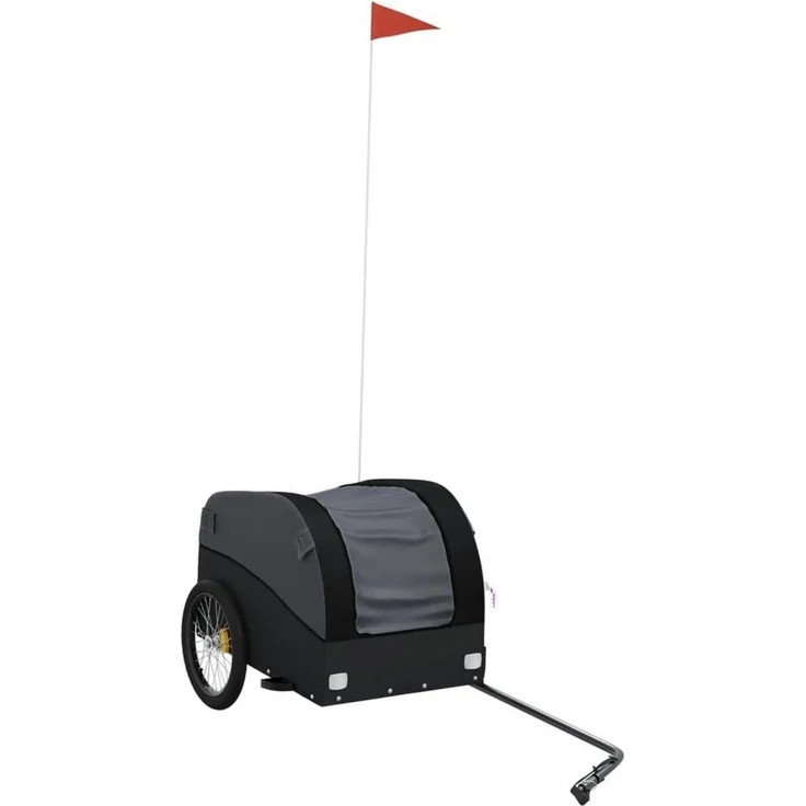 vidaXL Fahrradlastenanhänger Schwarz 30 kg Eisen, Robustes Material und Cleveres Design – Bild 1
