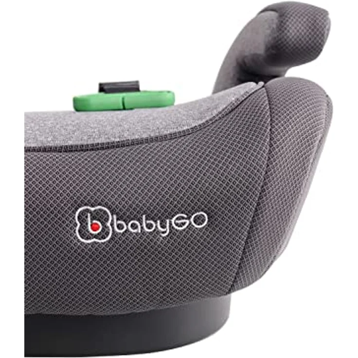 BabyGo Kindersitzerhöhung Bursa IV Isofix 126-150 cm, vorwärts gerichtet, atmungsaktives Material, Memory-Foam-Funktion, grau – Bild 5