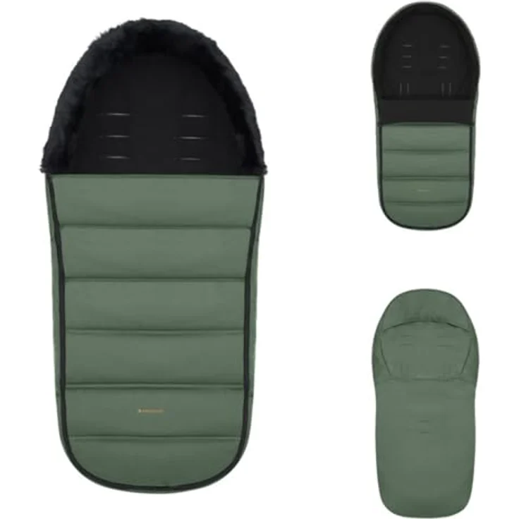 Kikka Boo Fußsack Urban für Kinderwagen, wasserabweisend mit Steppdesign, Gurtöffnungen, grün – Bild 1