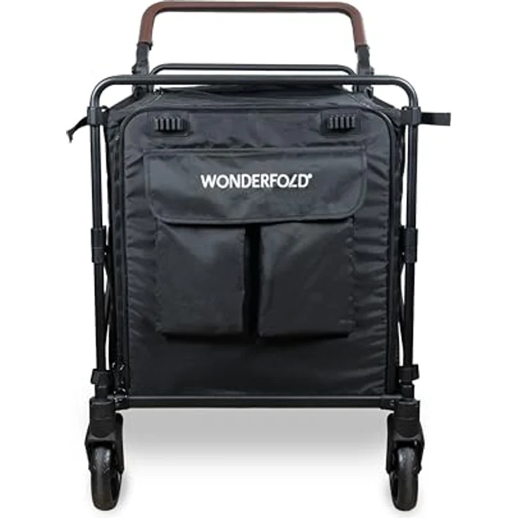 WONDERFOLD PXL Pet Heavy Duty Wagon, Bollerwagen für Tiere, schwarz, Metall/Textil, 72.50x107.50x117 cm – Bild 2
