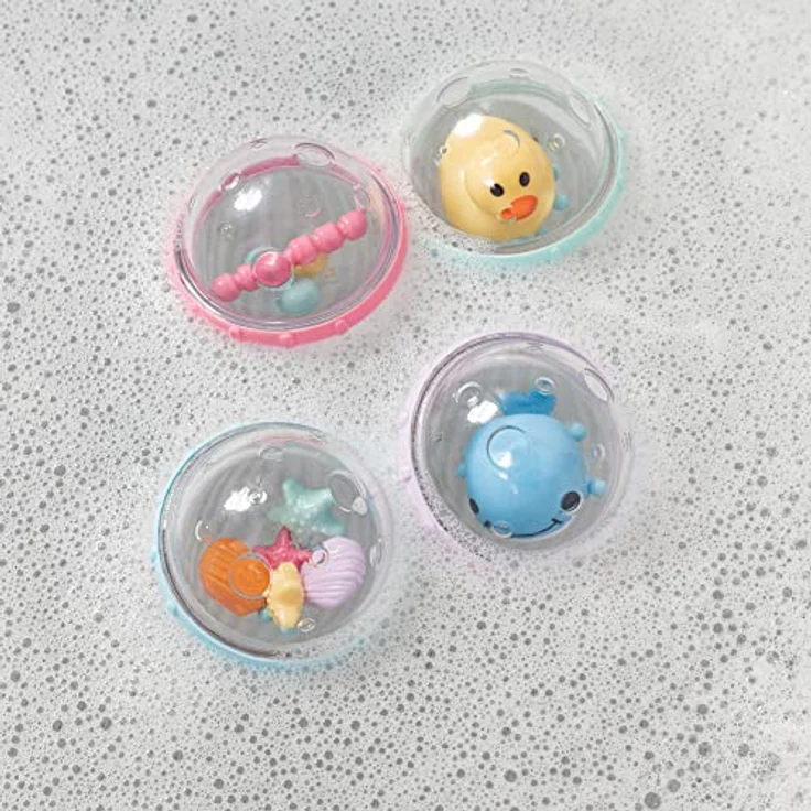 Munchkin Schwimmende Seifenblasen Badespielzeug, 4er-Pack, Modell Sortiert – Bild 2