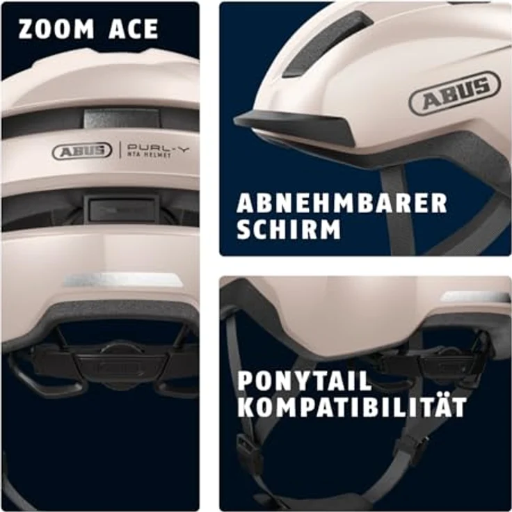 ABUS Fahrradhelm Purl-Y – NTA-Schutzhelm für E-Bike und S-Pedelec – Beige, Größe S – Bild 3