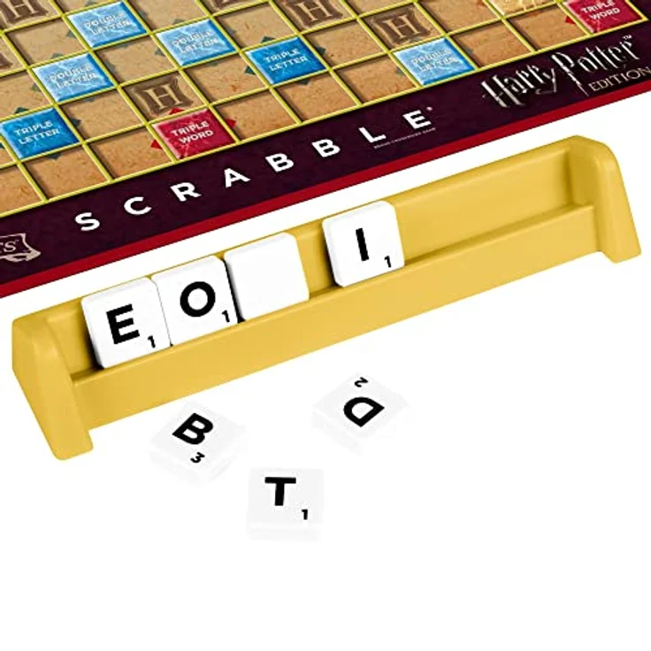 Mattel Games Scrabble Harry Potter, Italienische Version mit exklusivem Harry Potter Glossar und 36 Hogwarts Karten – Bild 4