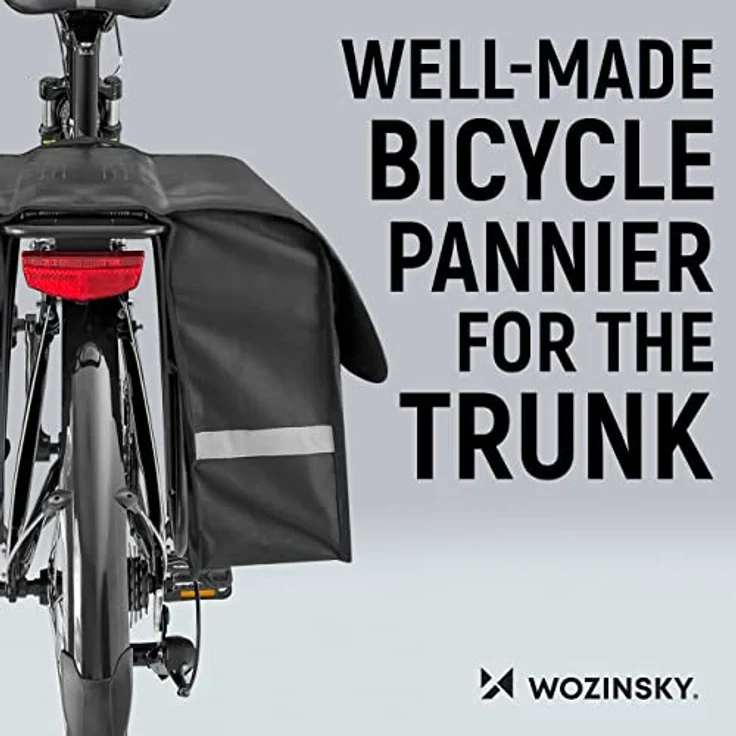 Wozinsky Fahrradtasche Gepäckträger Wasserdichte, 28 L, Schwarz – Bild 5