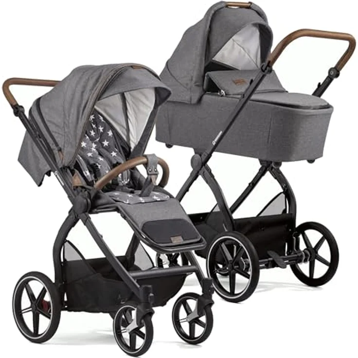 Gesslein FX4 Swing 2in1 Kinderwagen-Set inkl. Babywanne Panorama Lyx, 10 kg leicht, ergonomische Liegeposition, UV-Schutz, inkl. XXL-Zubehörpaket – Bild 1