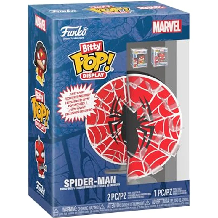 Funko Bitty POP! Display: Spider-Man Web - 0.9 Inch (2.2 cm) Sammelfigur mit stapelbarem Regal - Geschenkidee für Partytüten und Strümpfe – Bild 1