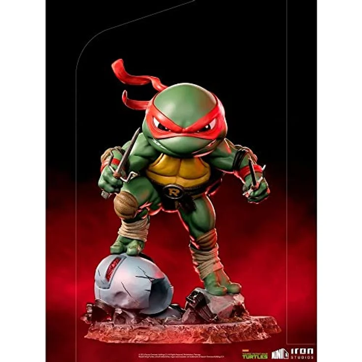 Iron Studios Teenage Mutant Ninja Turtles Mini Co. Raffaello, detailreiche Sammelfigur aus hochwertigem PVC, 16 cm hoch – Bild 3