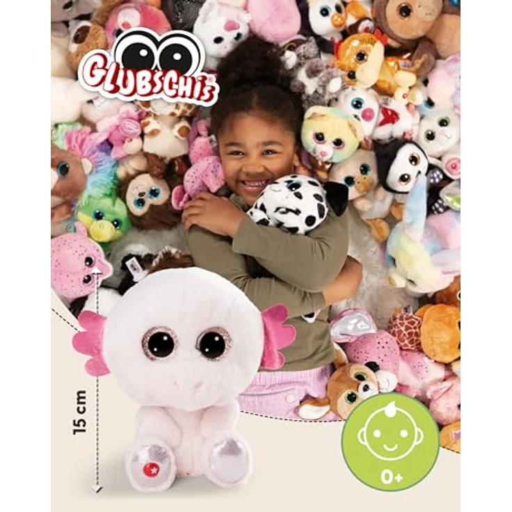 NICI GLUBSCHIS Axolot Xomo 15cm rosa - Plüschtier aus weichem Plüsch, niedliches Kuscheltier für Kinder & Erwachsene, tolle Geschenkidee – Bild 2