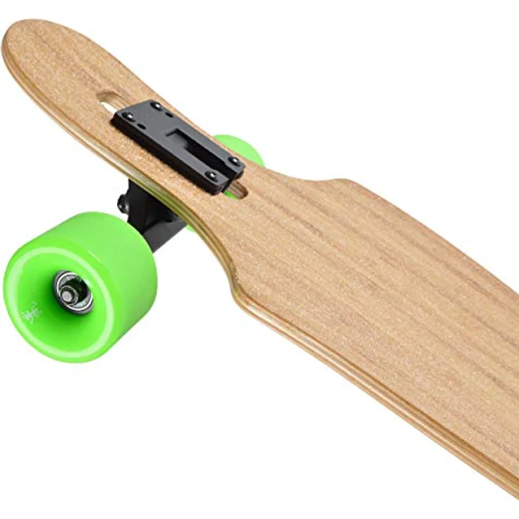 Apollo Longboard Upolu 40" Komplettboard, Drop Through Freeride Skaten Cruiser Board mit High Speed ABEC Kugellagern - Bambus Design – Bild 2