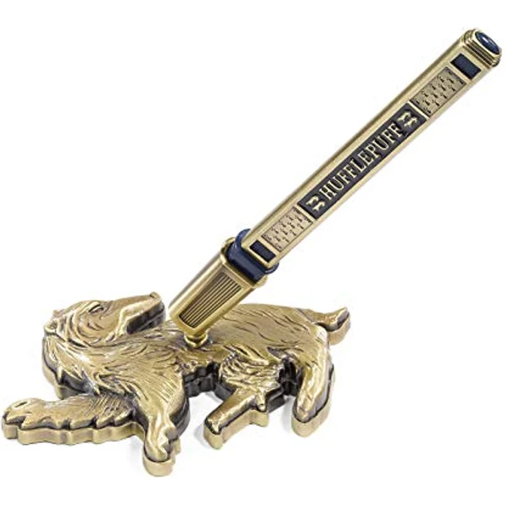 Noble Collection HP-Gryffindor House Pen and Desk Stand (NN8623), Füller mit 5 Tintenoptionen und hochwertigem Metallgehäuse, mehrfarbig, inklusive Geschenkbox – Bild 1