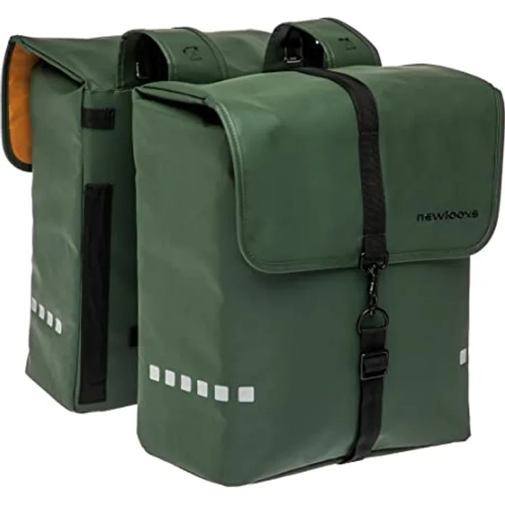 New Looxs Odense Double Dubbele Fietstas, Green, 39 Liter