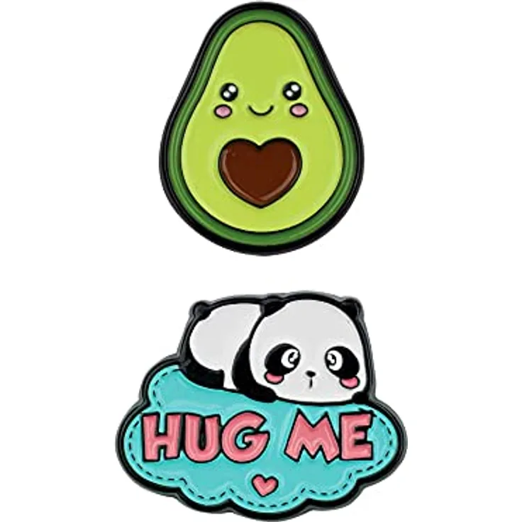 Legami - Set mit 2 Aufklebern aus Metall, 3,2 x 2,5 cm, Einweg, Cutie, Hug Me, zum Anbringen auf Tagebuch, Smartphone und anderes Zubehör, vollständige Haftung nach 10 Minuten