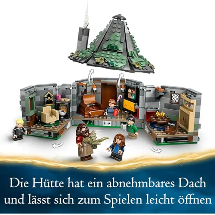 LEGO Harry Potter Hagrids Hütte: EIN unerwarteter Besuch Set mit 5 Mini-Figuren und 2 Tierfiguren, Geschenk für 8-jährige Mädchen, Jungs und Kinder, magisches Abenteuer-Spielzeug 76428 – Bild 3