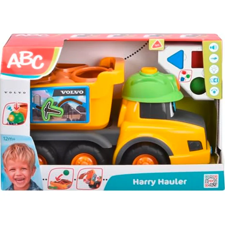 Dickie Toys ABC Harry Hauler, Sortierfahrzeug mit Licht- und Soundeffekt für Kleinkinder, inklusive 3 Rassel-Bausteinen – Bild 7