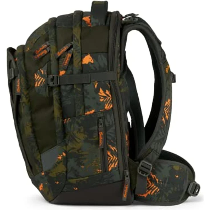 satch Match Schulrucksack Set 2tlg. inkl. Schlamperbox (Jurassic Jungle) - nachhaltig, reflektierend, gepolsterte Gurte – Bild 3