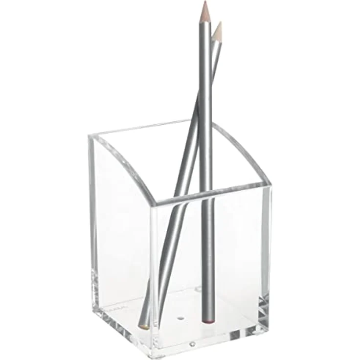 Maul Stiftehalter aus Acryl | Schreibtisch Organizer für Stifte und Scheren in edlem Acryl Look | Vielseitige Anwendbarkeit im Büro, Schreibtisch und zu Hause | Transparent – Bild 3