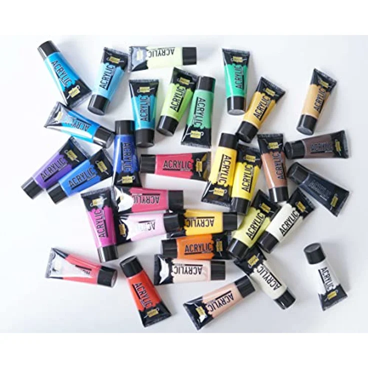 KREUL Solo Goya Acrylic Set 84171, 8 hochpigmentierte Acrylfarben à 20 ml, wasserbasis, schnell matt trocknend, gut deckend und wasserfest – Bild 5