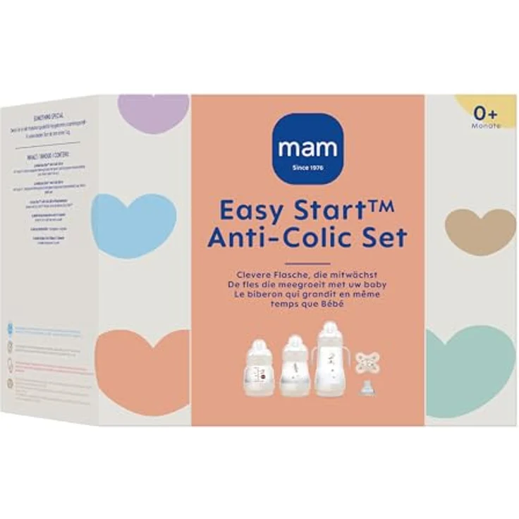 MAM Easy Start Anti-Colic Set uni, Babyflaschen Set mit SkinSoft Silikon Sauger, selbst-sterilisierend – Bild 2