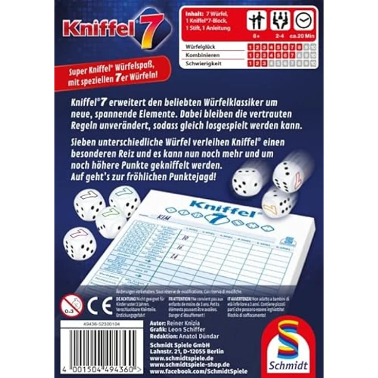 Schmidt Spiele 49436 Kniffel 7, Würfelspiel – Bild 2