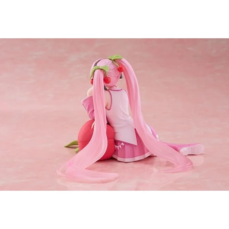 Taito Sakura Miku Desktop Cute Figure (Cherry Cushion Ver.), Sammelfigur mit Standfuß, offiziell lizenziert – Bild 4