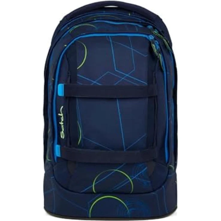 Satch pack Schulrucksack Set 2tlg. inkl. Schlamperbox, 30 Liter, 3D Soft-Mesh Rückensystem, Blue Tech – Bild 2