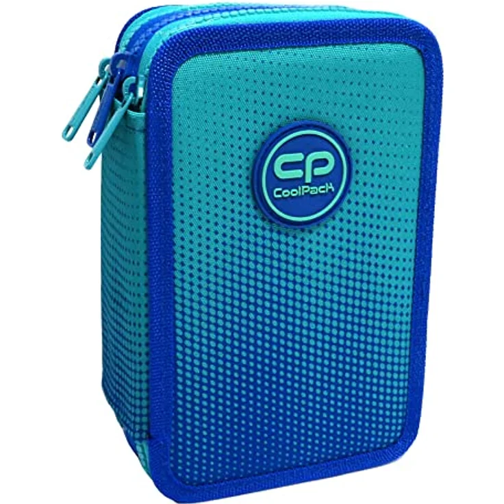 CoolPack COOLPACK XXL Federtasche 3-Fach Schulstiftetui Ombre Violet, 44-teilig gefüllt, blau, geräumig mit 3 Kammern und verstärktem Polyesterfutter – Bild 2