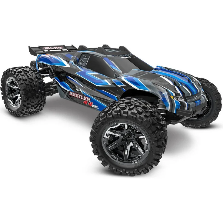 Traxxas RC-Monstertruck Traxxas Rustler 4x4 VXL HD Stadium Truck RTR 1/10 blau, Brushless Velineon-Antrieb, Extreme Heavy Duty Upgrade Kit – Bild 1