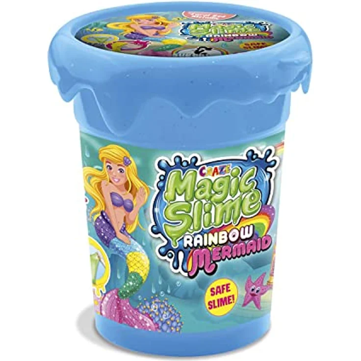 CRAZE Magic Slime Mermaid 3er Set, Magischer Schleim mit 3x 110 ml, inkl. Meerjungfrau Figuren, verschiedene Farben – Bild 2
